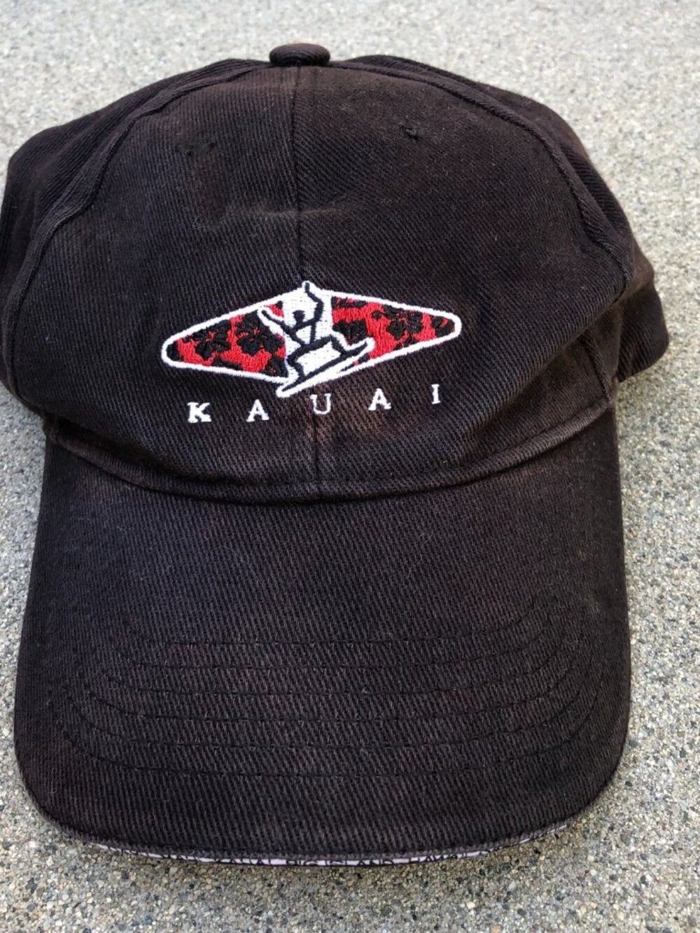 Vintage Y2K Hawaiian Headwear Kauai Baseball Hat Men's One Size Black Dad Cap